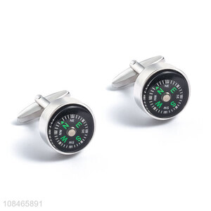 New arrival creative compass durable cufflinks for men