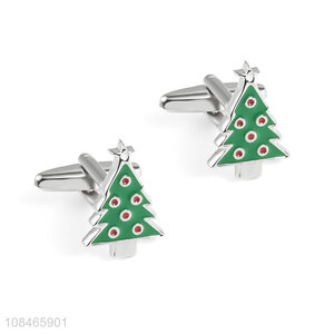 China market christmas tree cufflinks festival sleeve button