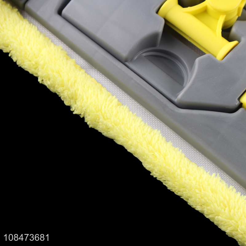 Hot sale telescopic flat mop with coral fleece mop head for hardwood floor