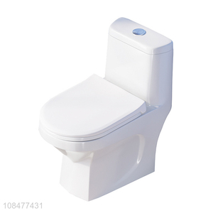 High quality 300/400mm 3-6L upper-pressing one piece cyclone flushing toilet