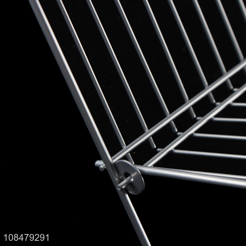 Factory price simple folding iron wire dish rack plate storage rack