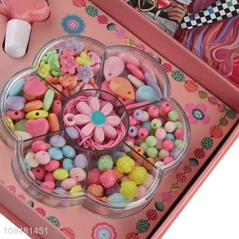 Wholesale creative beaded box toy girls kids makeup toy set