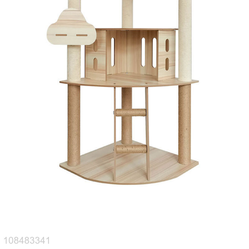 China supplier cute wooden cat climbing frame