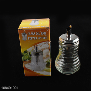 Wholesale transparent glass sugar dispenser spice bottle syrup dispenser