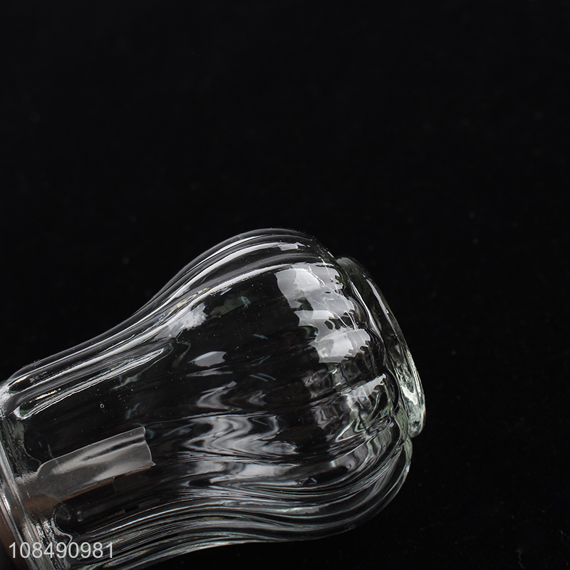 Good quality glass sugar dispenser glass sugar pourer with metal lid