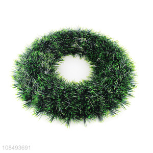 High quality tinsel Christmas wreath for farmhouse home decoration