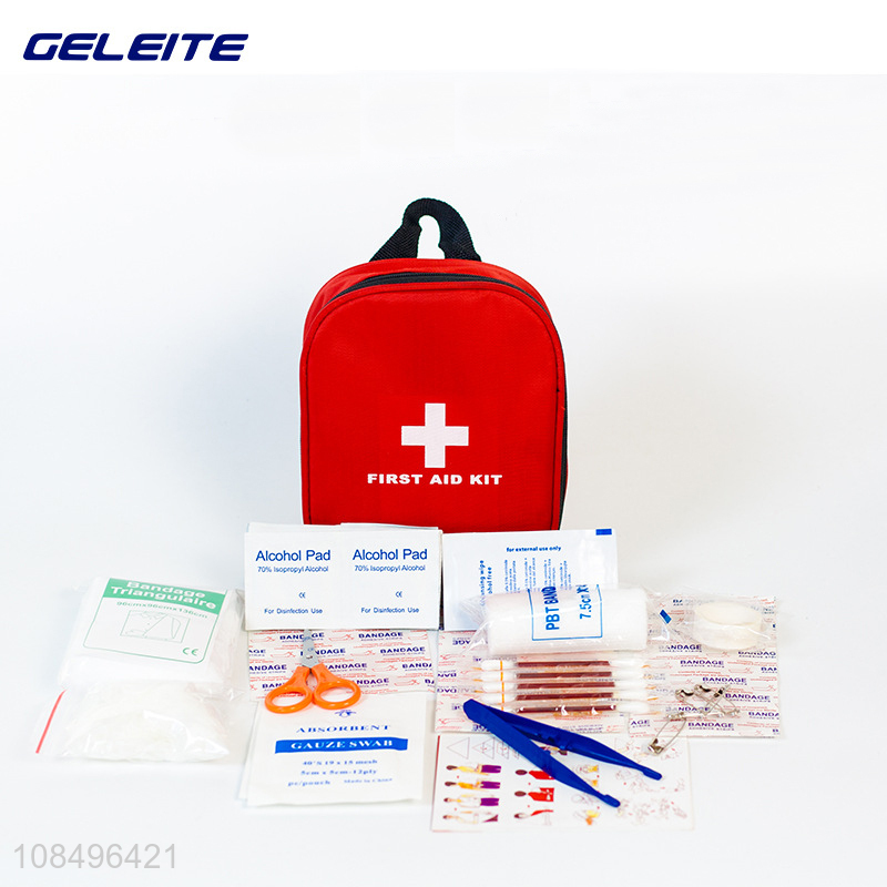 Hot selling 16 items 46 pieces first aid kit with waterproof storage bag