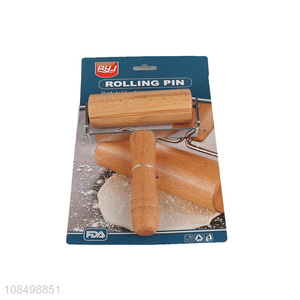 Wholesale price handheld wooden rolling pin kitchen tool