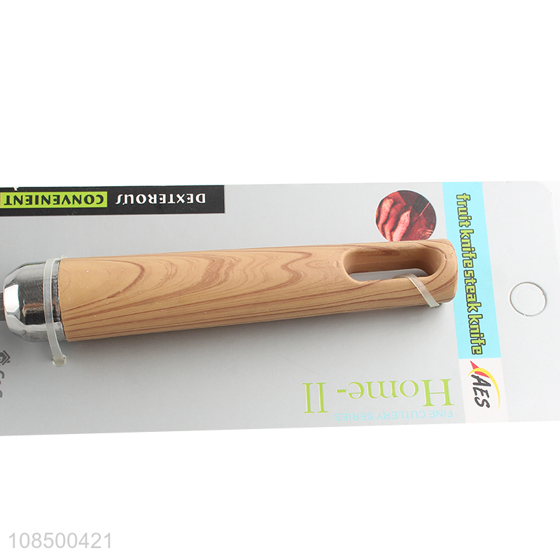 New products stainless steel egg beater with wood grain handle for cooking