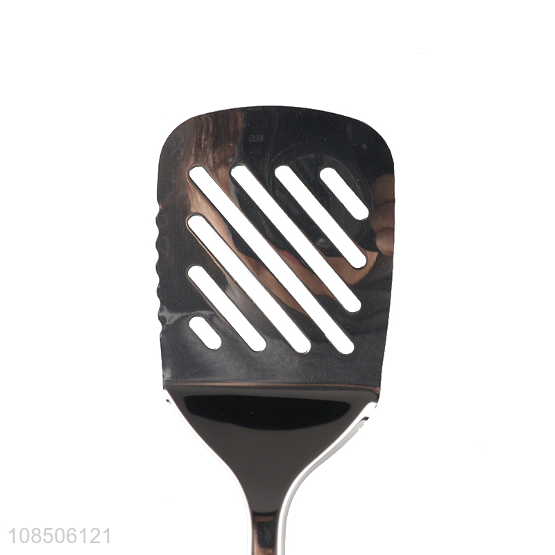 Wholesale stainless steel slotted frying spatula turner for cooking