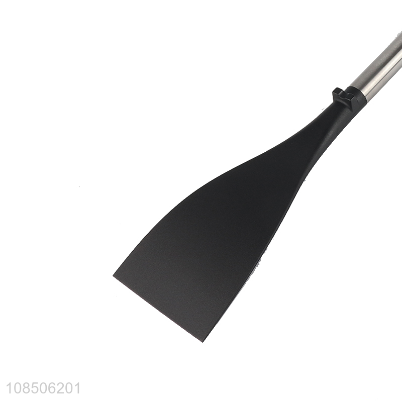 Good price non-stick nylon spatula turner with long metal handle