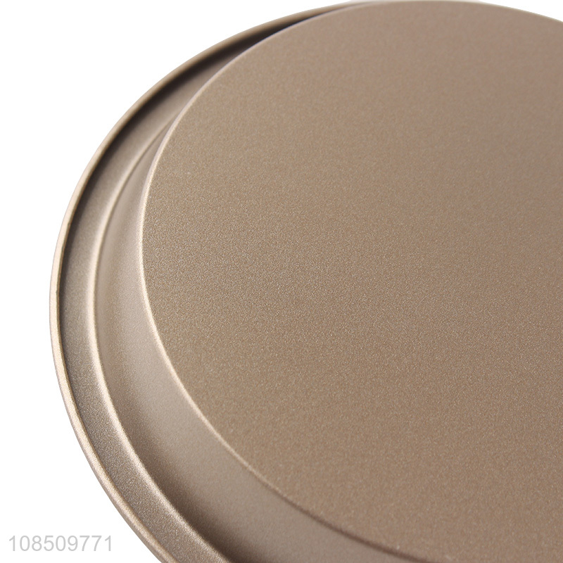 Wholesale round carbon steel pizza pan cake pan metal baking tray