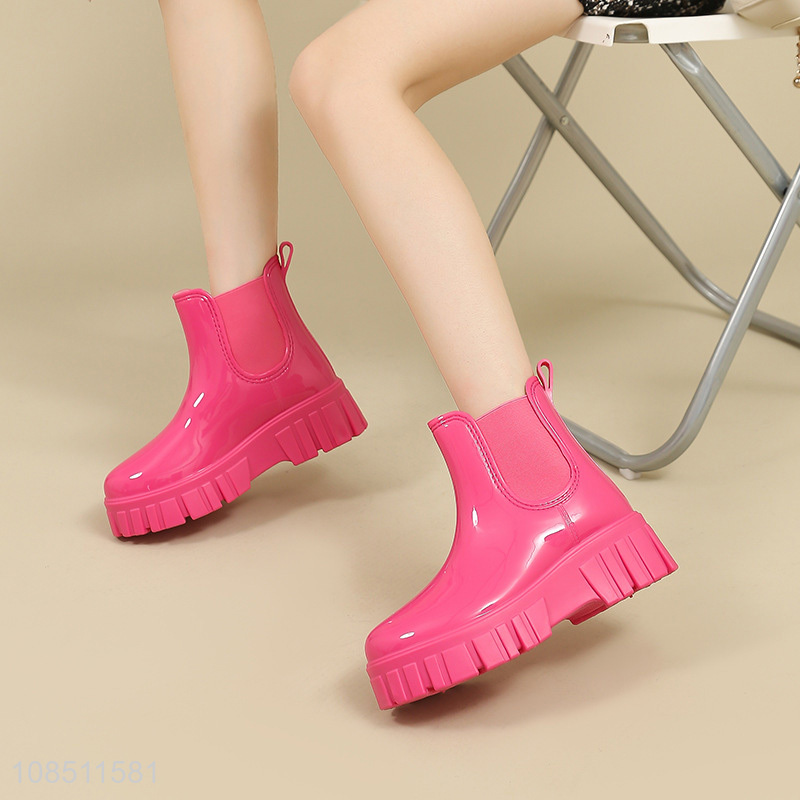 Top selling multicolor fashion waterproof rain boots for women