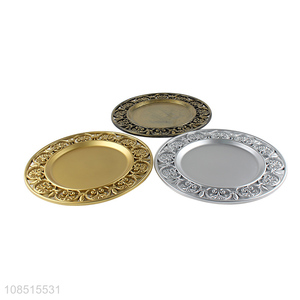 Wholesale metallic painted charger plate decorative dinner plate