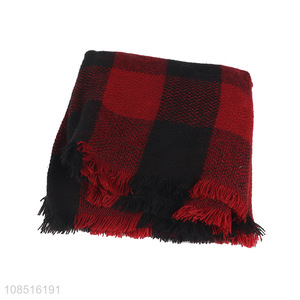 Hot selling winter plaid pattern neck warmer for women girls