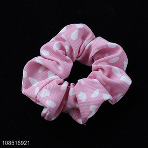 Online wholesale trendy polka dot hair scrunchies strechy hair ties