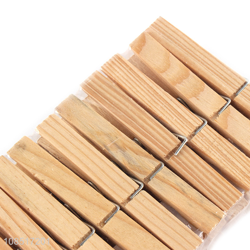 Popular products 24pieces wooden clothes pegs for household