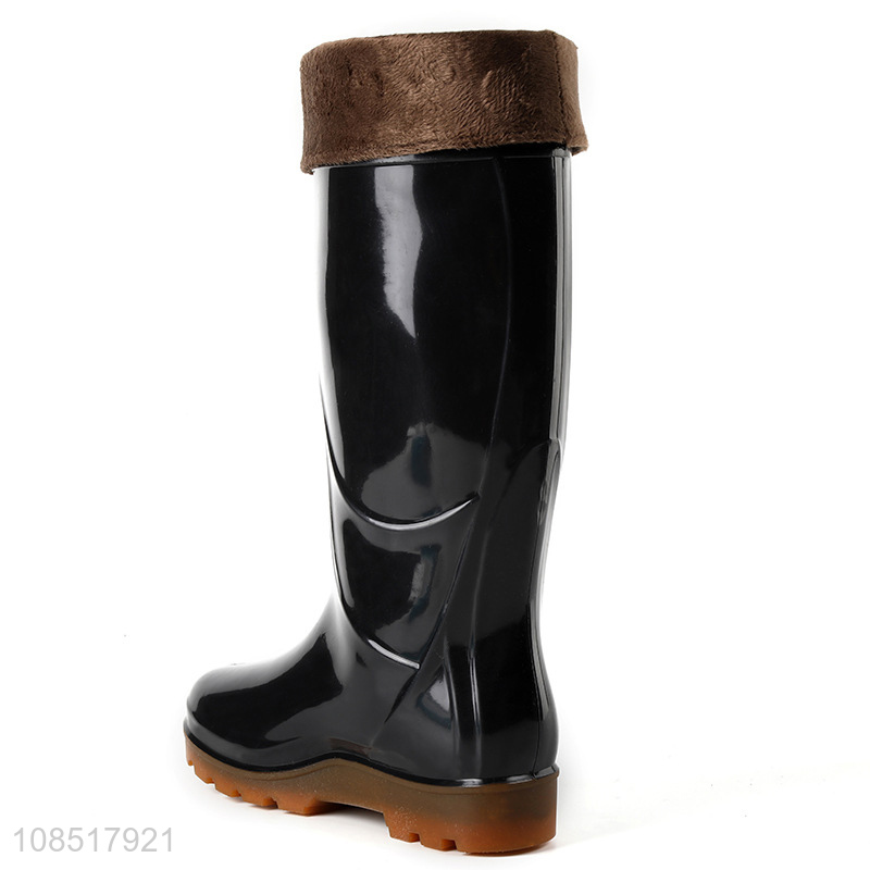 China wholesale thickened winter men waterproof pvc rain boots