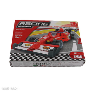 Latest products racing car model building block toys for sale