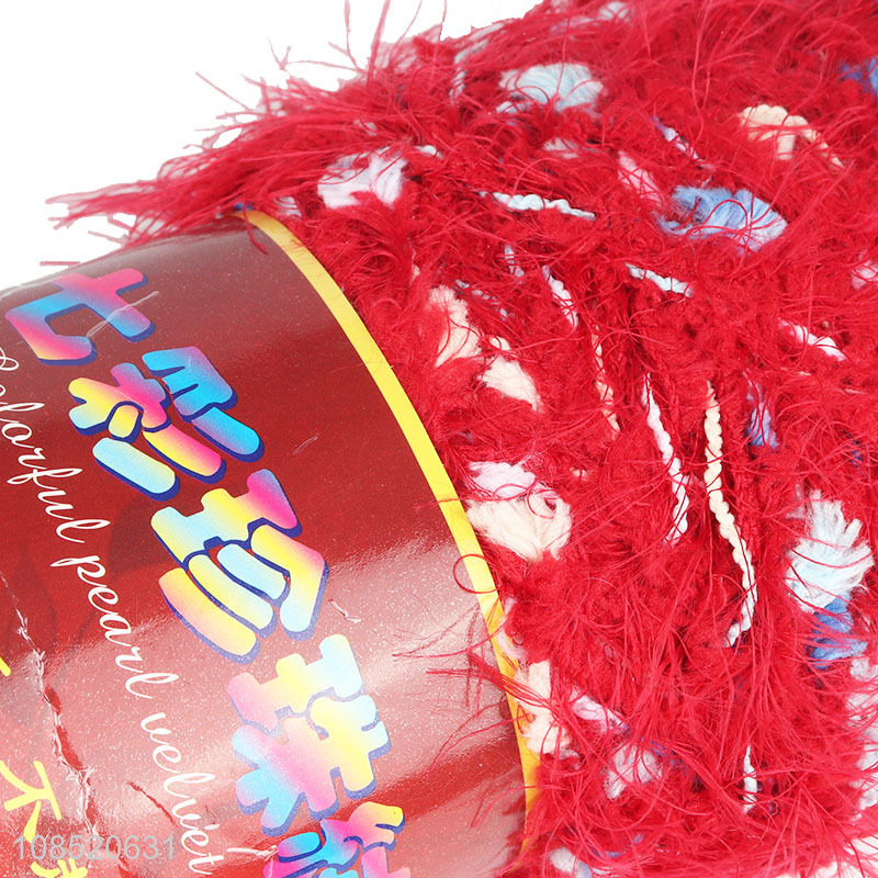 New products colorful pearl velvet handmade knitting yarn