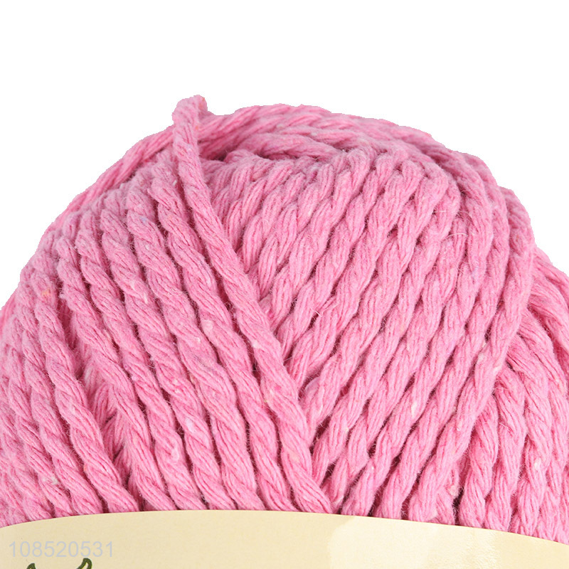 Factory direct sale pink handmade knitting yarn wholesale