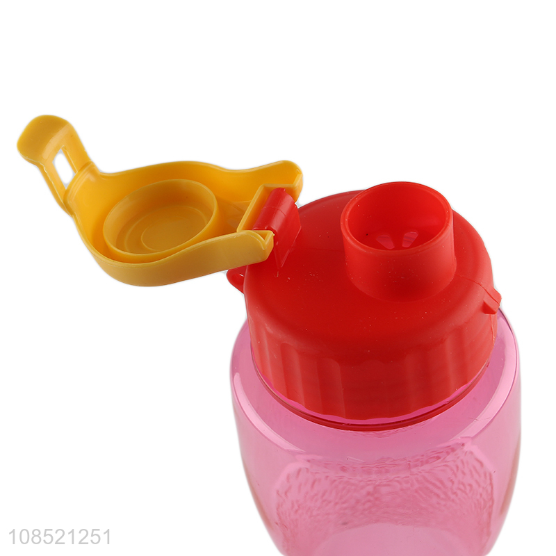 New arrival 600ml plastic space water bottle with straw & handle