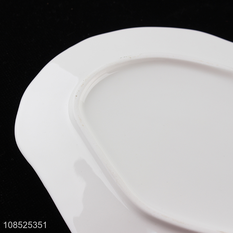 Top products white ceramic tableware plate for home and restaurant