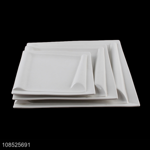 New arrival white ceramic tableware plate for household