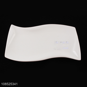 New style white ceramic decorative plate dishes for dinnerware