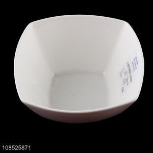 Yiwu market white ceramic square bowl salad bowl for sale