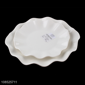 Most popular ceramic white plate tableware dishes for household