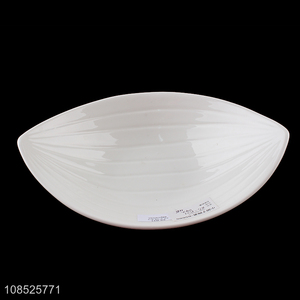 Good quality leaves shape ceramic plate tableware dishes