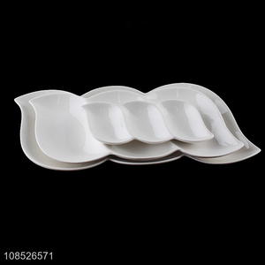 New products 3-compartment ceramic appetizer plate spice plate