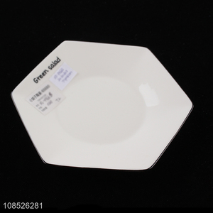 High quality pentagonal ceramic appetizer plate ceramic dish