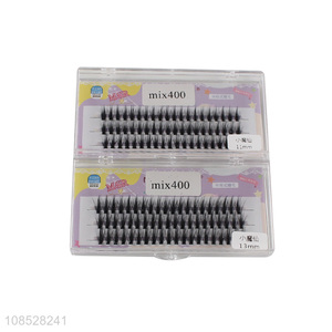 Good price soft long wispy eyelash clusters for beginners