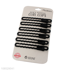 Latest products girls soft touch curl clips hairpin for sale