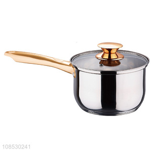 Hot selling dishwasher safe non-stick stainless steel milk pot with lid