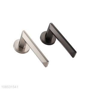 Wholesale interior bedroom door handle lock nickel brushed wood handle lock