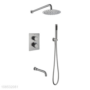 Latest design thermostatic shower set rainfall mixer faucets set