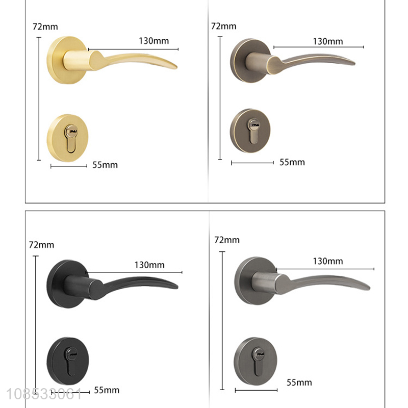 New style indoor bedroom door lock copper split lock