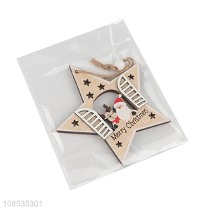 Good quality laser cut wooden Christmas tree hanging ornaments