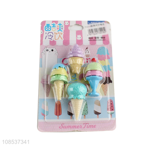 China products ice cream shape cartoon eraser for stationery