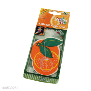 Hot selling hanging paper orange scented car air freshener