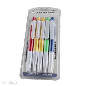 Online wholesale 5pieces school office stationery ballpoint set