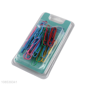 Hot selling school office binding supplies colour paper clips