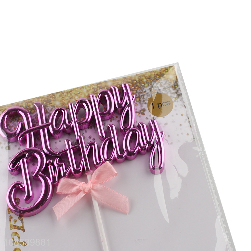 Good quality reusable metallic birthday cake topper cake decoration