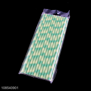 New product creative bamboo print paper straws party drining straws