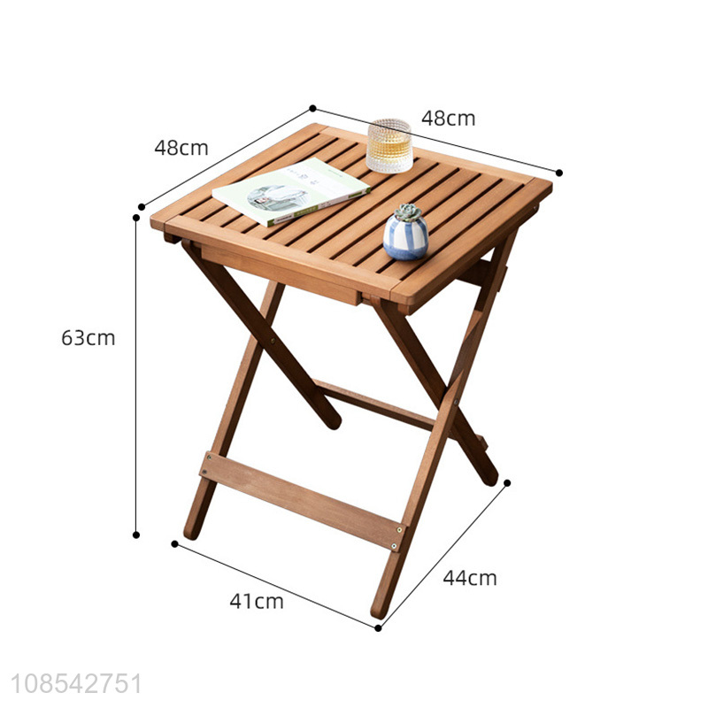 Factory supply portable folding pine wood table outdoor picnic table