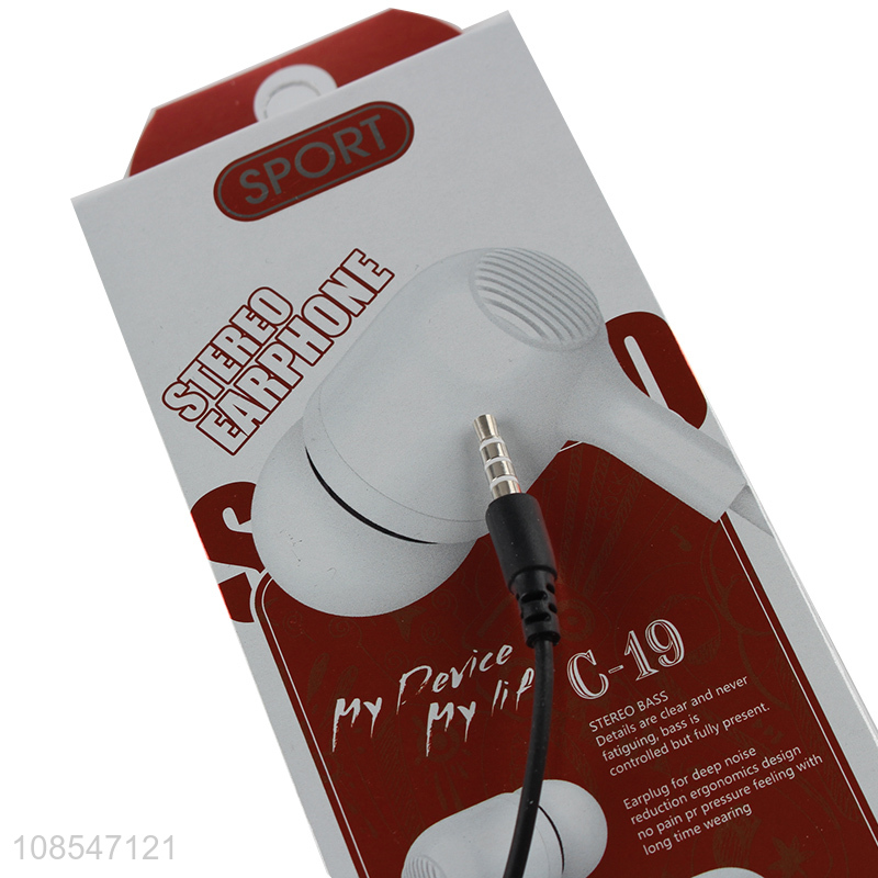 Low price 3.5mm jack wired earphones in-ear earbud headphones