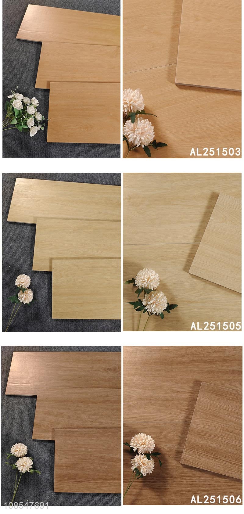 Factory price non-slip floor tile wood grain brick